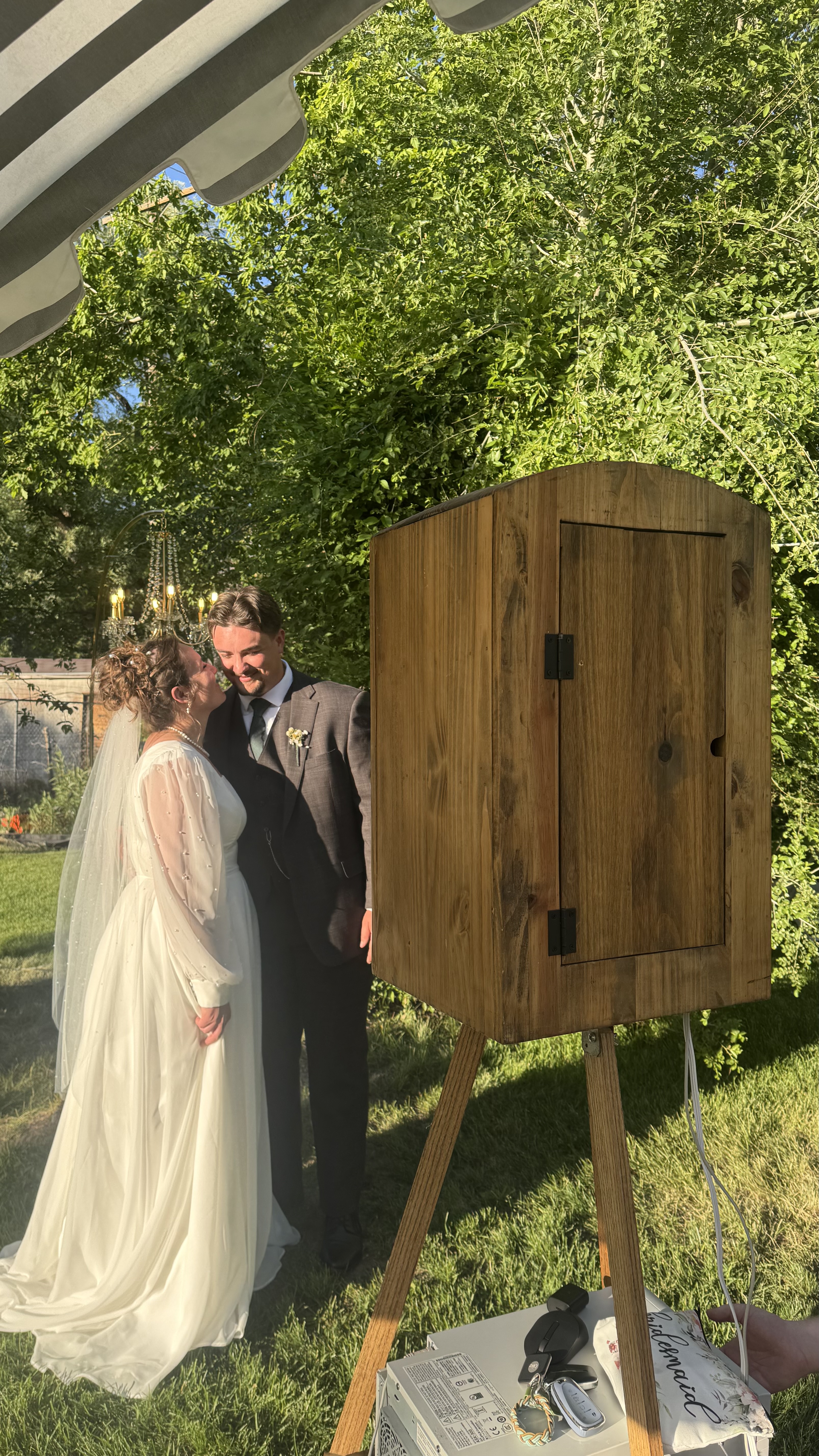 The photo booth at Savannah and Hunter's wedding